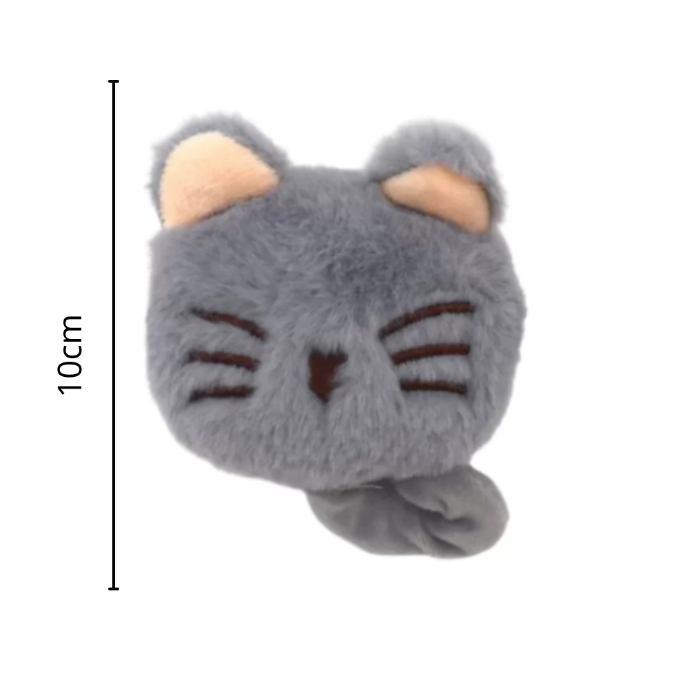 Juguete de peluche cara de gato - Gris