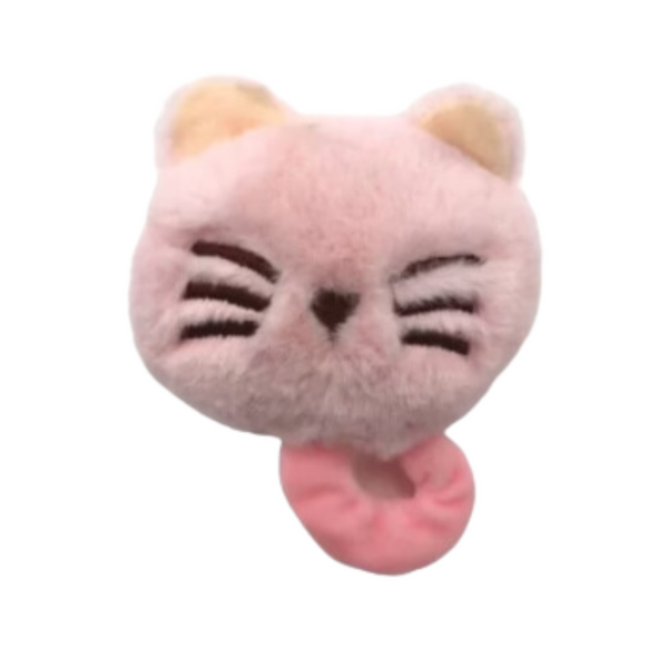 Brinquedo de pelúcia com cara de gato - rosa