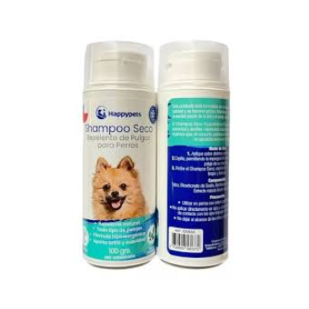 Shampoo seco repelente de pulgas para cães