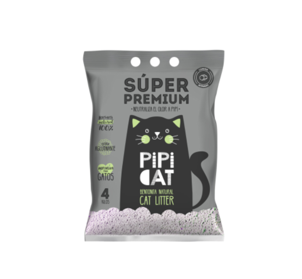 Pipicat Super Premium Con Carbón Aroma A Lavanda 4 KG