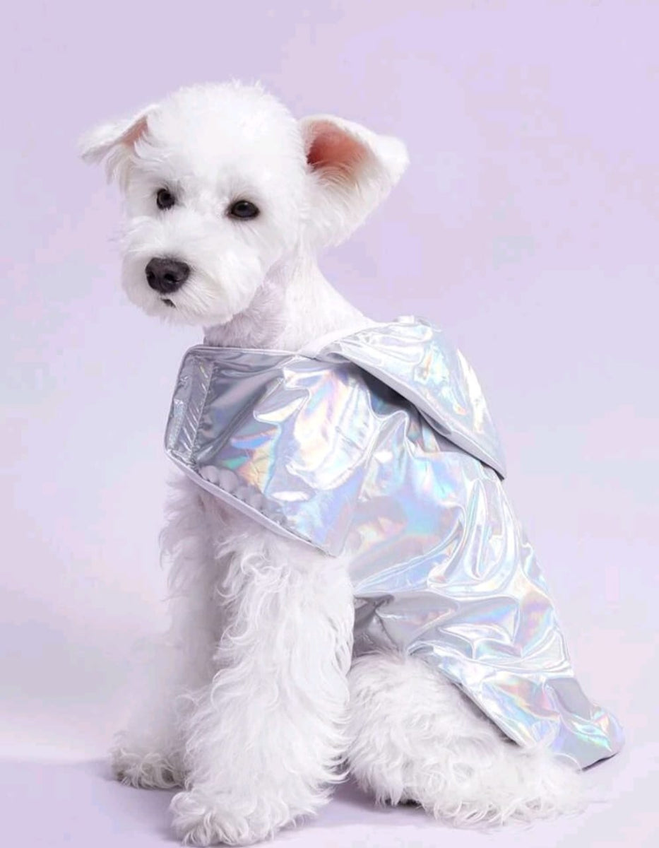 Impermeable Plateado Para Perro