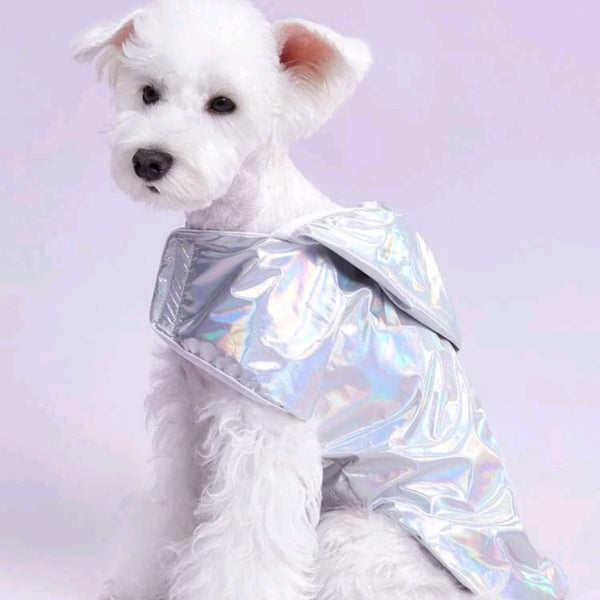 Impermeable Plateado Para Perro