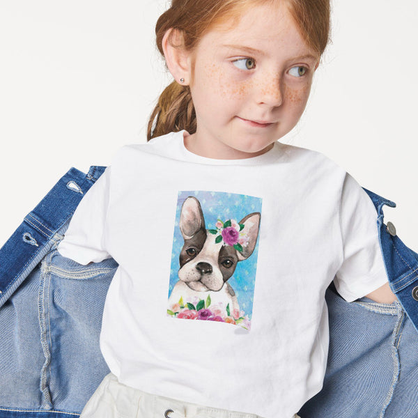 Polera Unicolor Con Estampado - Bulldog Frances