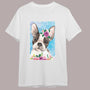 Polera Unicolor Con Estampado - Bulldog Frances