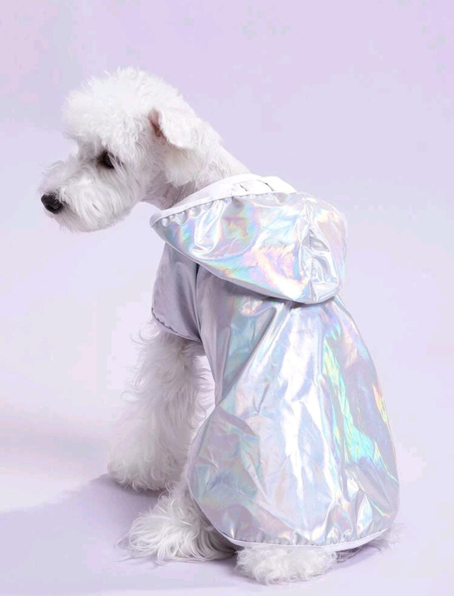 Impermeable Plateado Para Perro