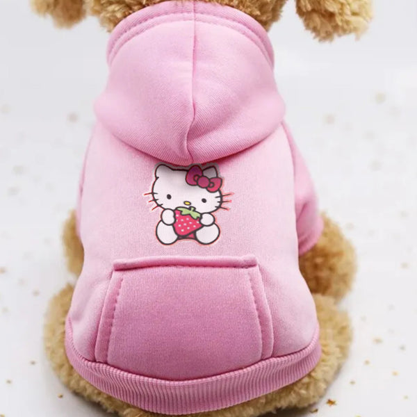 Polerón Hello Kitty Rosado Para Mascotas Talla S